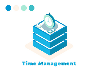 Time Management adobe illustrator design dribbble flat design graphic design icon illustration isometric isometric art isometric design isometric illustration minimal time management vector