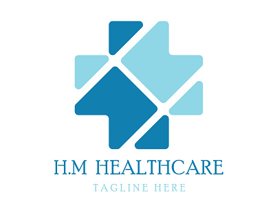 H.M Healthcare Logo adobe illustrator brand identity branding daily logo flat design graphic design icon icons illustration logo logo design logomark logos mark minimal vector