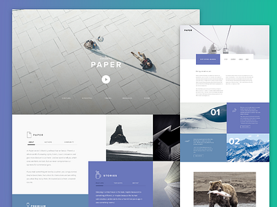 Paper - Travel Stories adobexd ux website