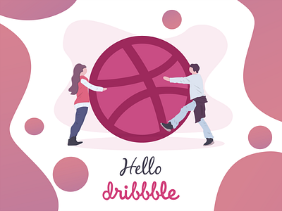 Hello Dribbble! branding design illustration ui ux vector