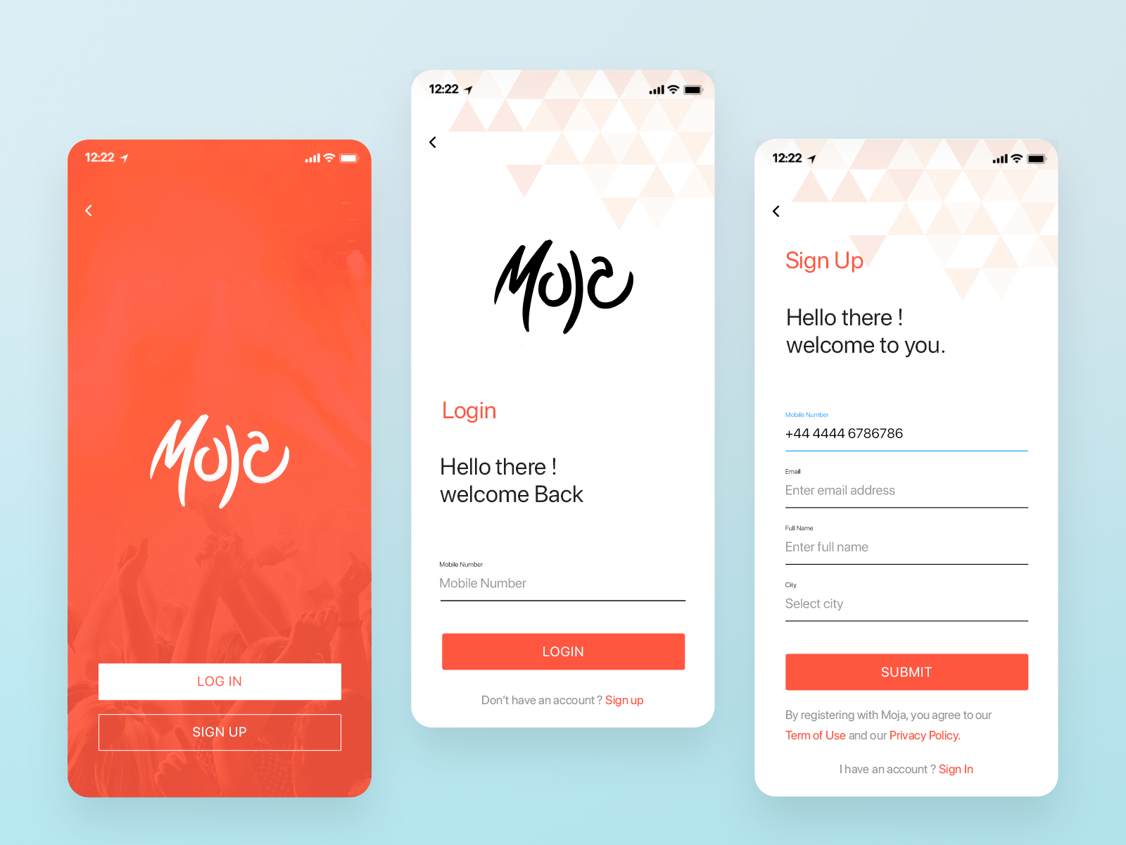 Events App Login process by Bilal Asim on Dribbble