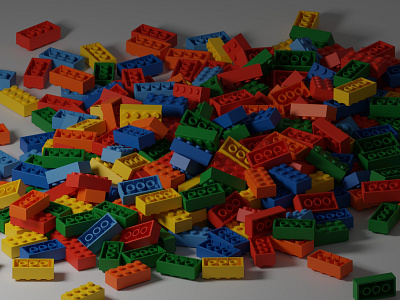 LEGO Bricks blender blender 3d blender3d blender3dart clean flat low poly lowpoly lowpolyart vector