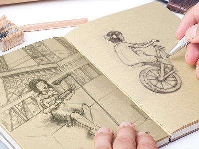 Drawing bike draw drawing paris singer sketch ukulele