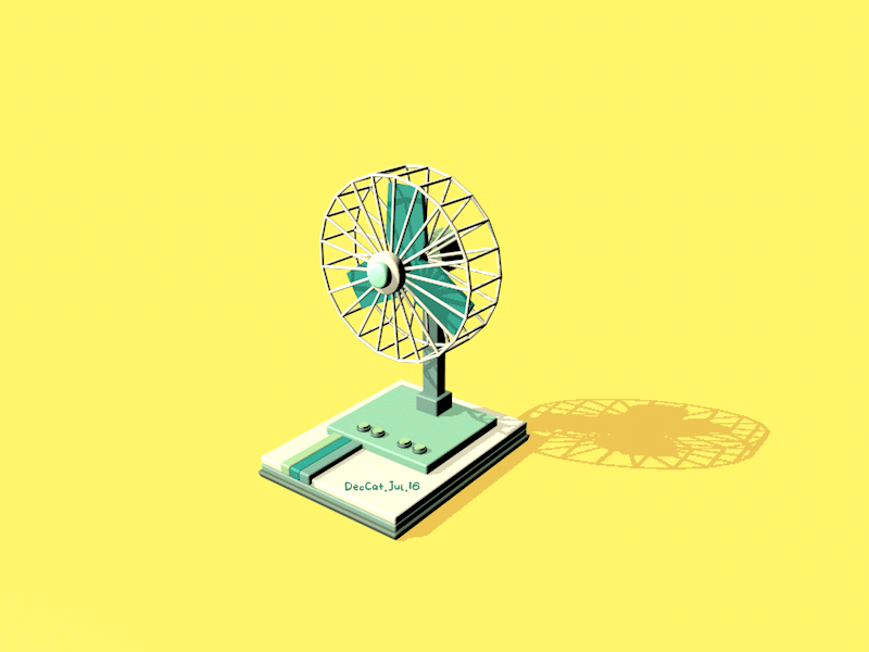 Cute Fan by DecCat on Dribbble