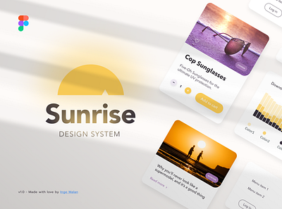 Free Figma Design System - Sunrise component component library design design system figma figma template figmadesign free free template library template ui