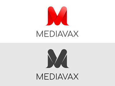 Logo Mediavax abstract branding icon identity letter logo mark type