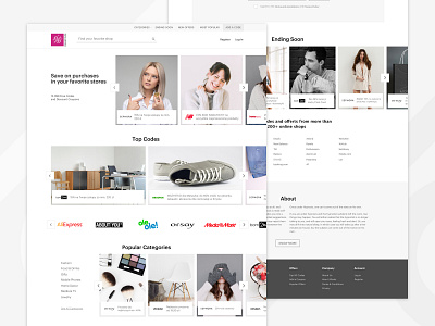 eCommerce homepage design ecommerce layout mamon ui web