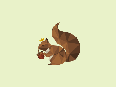 Squirrel king animal brown color design digital icon illustration king logo squirrel triangle vector