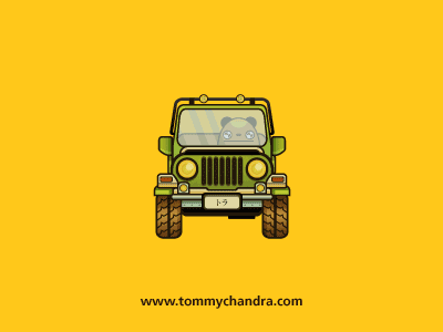 Jeep (.GIF) animal animation car gif icon illustration jeep vector yellow
