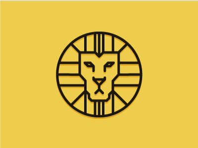 Jungle King animal black digital icon illustration illustrator king lion logo vector yellow