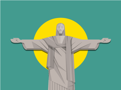 The Redeemer brazil christ digital education god gospel green icon illustration illustrator jesus vector
