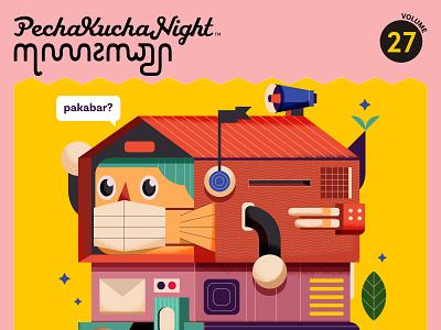 Pechakucha Jogja vol.27 affinitydesigner covid editorial home illustration illustrator indonesia pechakucha texture vector