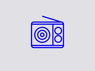 gaga blue digital editorial icon illustration illustrator minimal radio signage vector