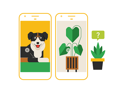 google lens animal dog google icon illustration indonesia monstera plant ui vector