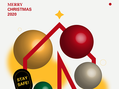 Christmas 2020 2020 ball christmas christmas tree design digital home illustration star vector