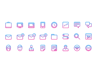 office icons by Tommy Chandra on Dribbble