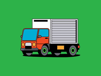 box box car digital editorial icon illustration indonesia minimal simple vector