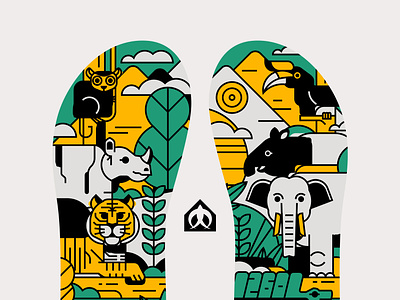 Fauna Indonesia animal building digital editorial icon illustration illustrator indonesia jakarta vector
