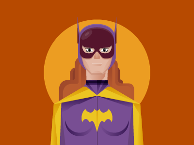 Batgirl batgirl batman face icon illustration indonesia purple retro superhero vintage