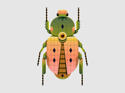 Cotinis Diamonus animal bug design digital icon illustration indonesia insect nft vector