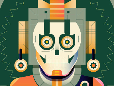 Tribal skull design digital icon illustration illustrator nft skull tribal tribe vector