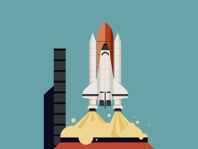 Space Traveler digital flat fly icon illustration indonesia ship space vector video