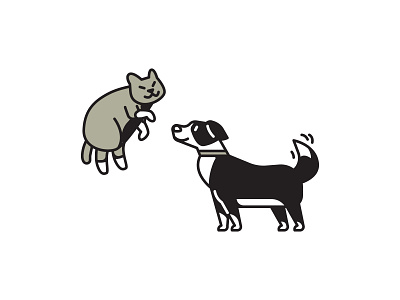 Socky and Leci cat collaboration digital dog editorial icon illustration indonesia merchandise vector