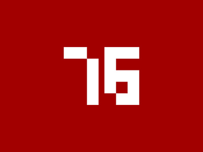 seventy six design digital icon illustration indonesia logo number pixel typography vector