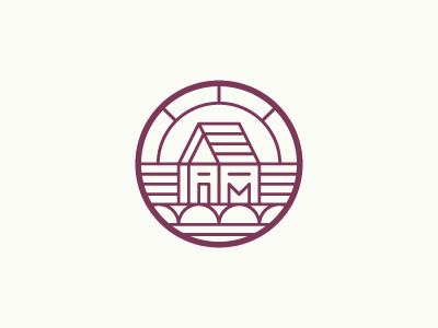 House design flat home house icon illustration indonesia lineart logo purple sun vector