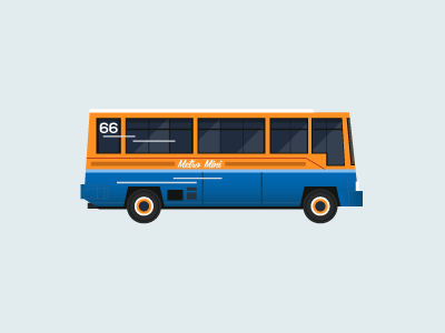 City bus bus digital icon illustration indonesia jakarta vector vehicle