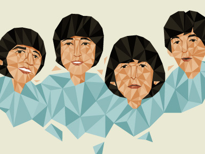Beatles band beatles blue crystal england illustration vector