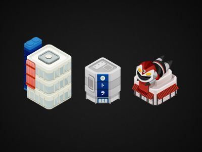 City blue building city design game icon illustration isometric japan play vector