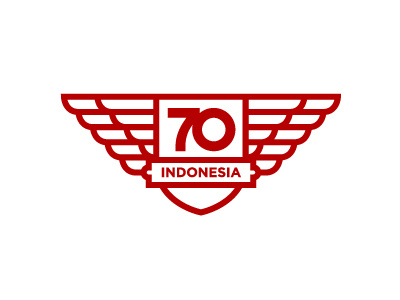 #RI70 badge digital illustrator indonesia line art number tommy chandra vector wing