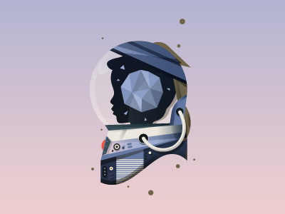 Cosmonaut astronaut cosmonaut digital illustration pantone rose quartz serenity space vector wallpaper