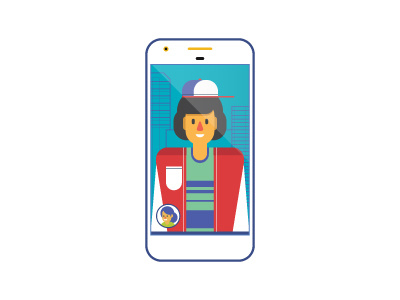 Dustin blue building character dustin flat icon illustrator iphone phone pixel simple stranger things
