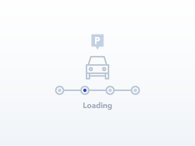 Loading application apps car design grey icon indonesia line loading page ui ux