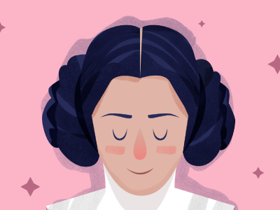 Leia affinity force hope illustration leia pink princess rip rogue one star wars vector