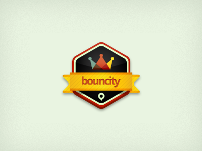 Bouncity icon app application city crown design icon illustration logo ribbon vector