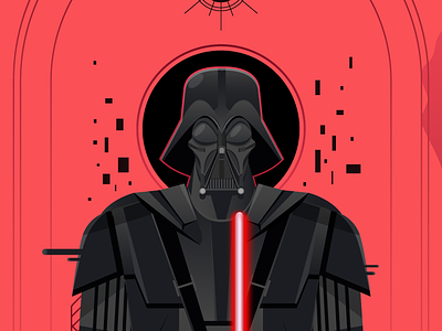 May the Forth be with You black darthvader digital force jedi movie pink red sith star wars starwars vector