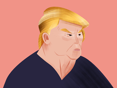 Y U G E america designer editorial illustration magazine millennial pink president trump usa