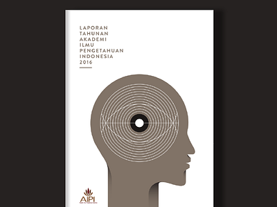 Annual Report-AIPI book brown cover eye icon indonesia jakarta report retro science vector vintage