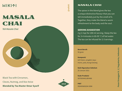 Masala christmas design eye green illustration indonesia packaging tea texture