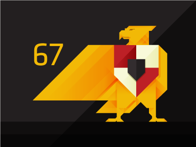 Garuda bird black crest design digital emblem icon illustration illustrator indonesia vector yellow