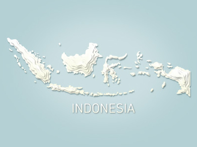 Indonesia blue contour design digital illustration indonesia island map vector white