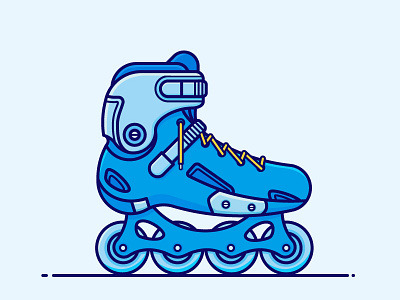 roller skating stroke illustration