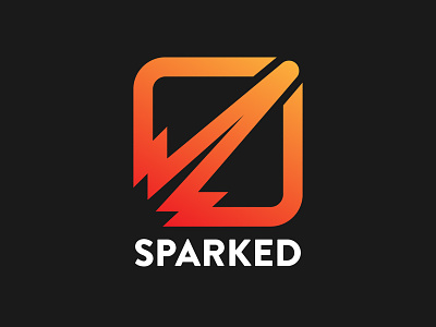 Sparked app branding design icon logo logo a day vector