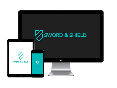 Sword & Shield branding icon logo logo a day vector