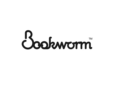 Bookworm Logo branding design logo logo a day logotype typography vector