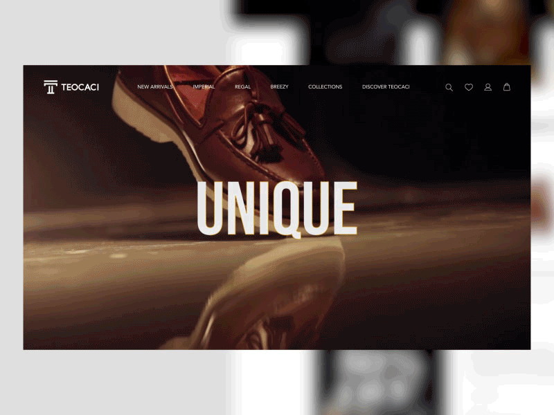 Teocaci Website Design - Animated branding fashion landing page design minimal product design ui uianimation user interface design ux design website design