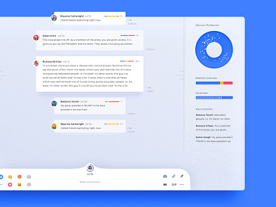 Facebook Debate Room blue chat clean dashboard redesign ui